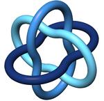 Emblem of International Mathematical Union based on Borromean rings